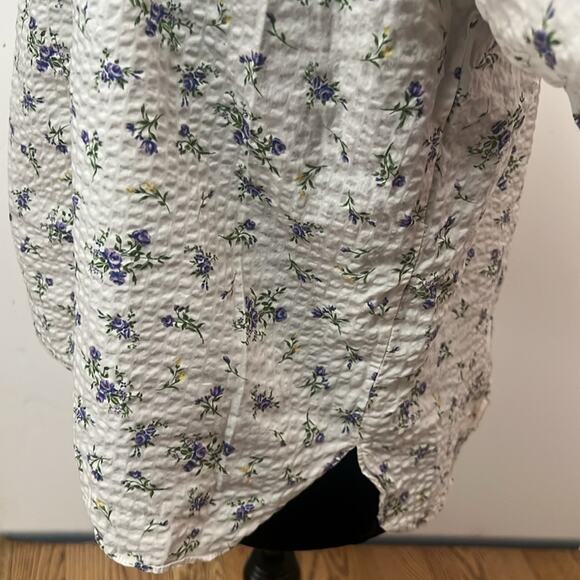 ZARA FLORAL PRINTED FULL SLEEVE BUTTON UP SHIRT SIZE XS - Picture 3 of 7